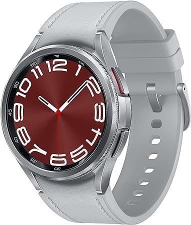 SAMSUNG Galaxy Watch 6 Classic 43mm Bluetooth Smartwatch w/ Rotating Bezel, Fitness Tracker, Personalized HR Zones, Advanced Sleep Coaching, Heart Monitor, BIA Sensor, US Version, Silver