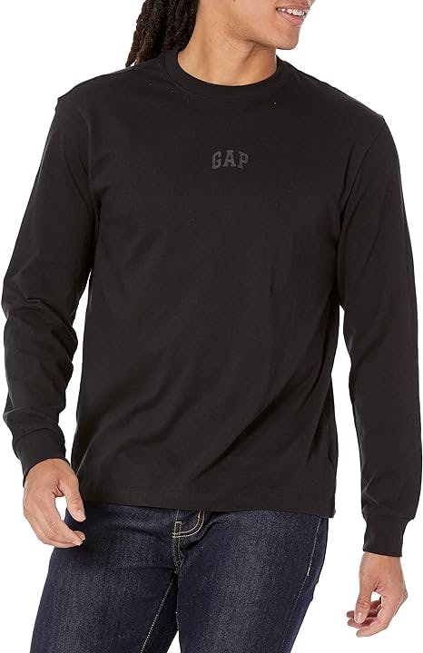 GAP Men's Relaxed Fit Long Sleeve Logo Tee T-Shirt